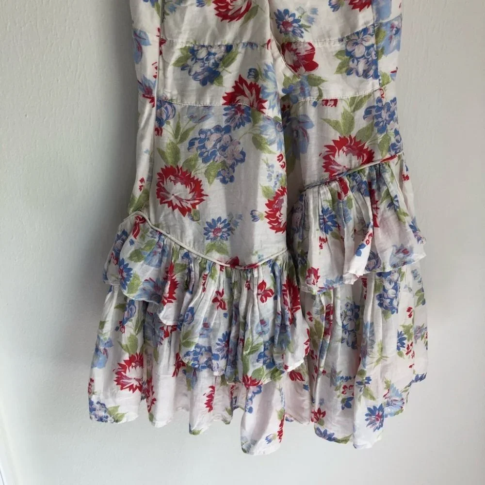 LoveShackFancy size 10 Marion Ruffled Floral Print Mini Dress - Picture 10 of 10